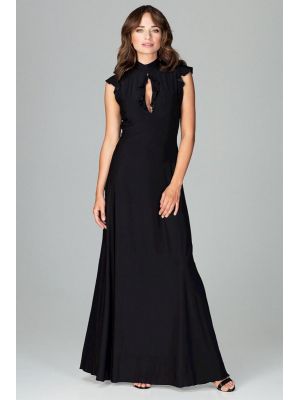 Rochie lunga eleganta, de culoare neagra poza 0