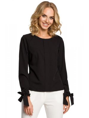 Bluza neagra, eleganta, cu mansete sic poza 0