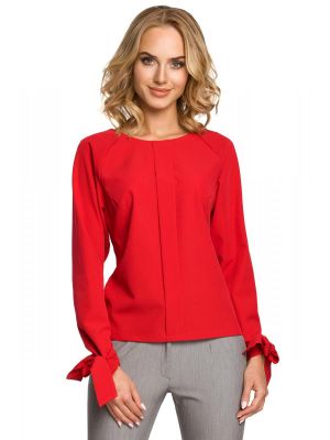 Bluza rosie, eleganta, cu mansete sic poza 0