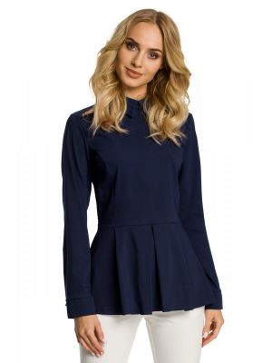 Bluza sic, cu peplum si guler tip camasa poza 0