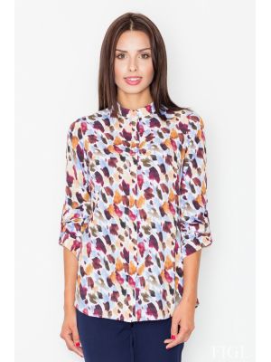 Camasa casual cu imprimeu multicolor poza 0