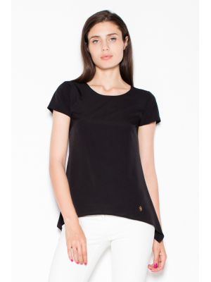 Bluza de culoare neagra, cu maneci scurte poza 0