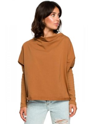 Bluza casual, lejera, de culoare camel poza 0