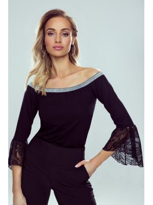 Neglect song radical Bluza rafinata cu mansete din dantela FBL232548CMD - Bluze dama - Bluze de ocazie Neglect song radical Bluza rafinata cu mansete din dantela FBL232548CMD - Bluze dama - Bluze de ocazie
