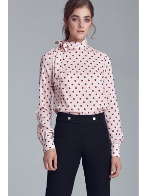 Egomania Required Slum Bluza eleganta, cu buline si funda FBL237947CMD - Bluze dama - Bluze cu maneca lunga Egomania Required Slum Bluza eleganta, cu buline si funda FBL237947CMD - Bluze dama - Bluze cu maneca lunga