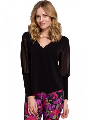 Bluza sic, de culoare neagra, in V poza 0