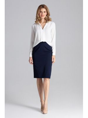 Bluza eleganta, stil camasa, de culoare alba poza 0