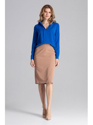 Bluza eleganta, stil camasa, de culoare albastra poza 0