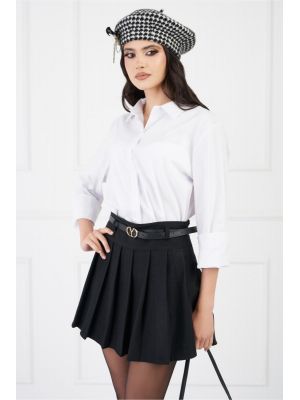 Camasa Monica alba cu nasturi ascunsi poza 0