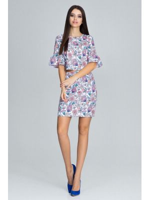 Costum sic, format din top si fusta, cu imprimeu floral poza 0