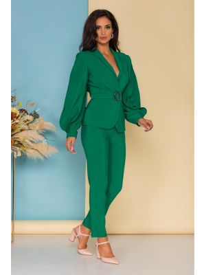 Compleu LaDonna by Catalin Botezatu verde cu sacou si pantaloni poza 0