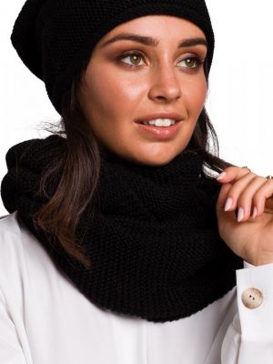 Fular circular, model tricotat de culoare neagra poza 0