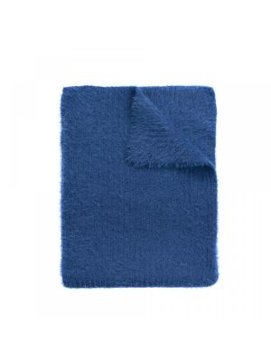 Fular clasic, simplu, model tricotat de culoare bleumarin poza 0