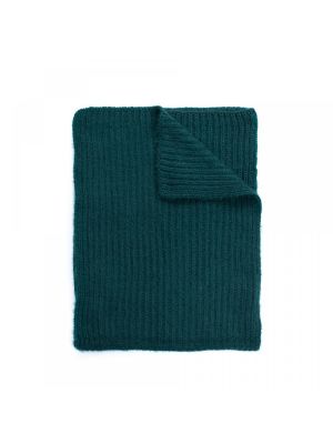 Fular clasic, simplu, model tricotat de culoare verde poza 0