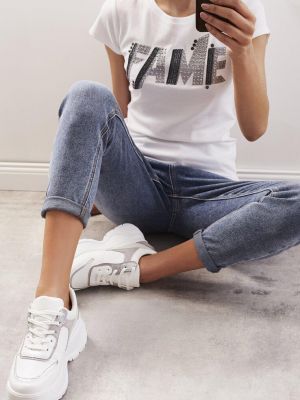 Sneakers cu platforma Dovela Albi poza 0
