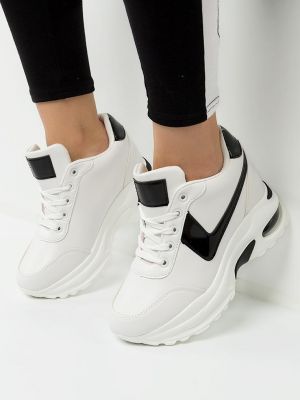 Sneakers cu platforma Eluno Albi poza 0