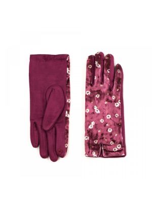 Manusi moderne, bordo, cu imprimeu floral poza 0