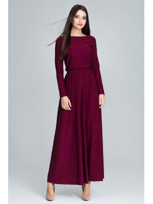 Rochie lunga eleganta, de culoare bordo poza 0