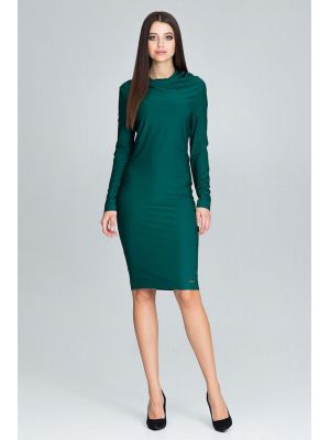Rochie moderna, de culoare verde-inchis poza 0