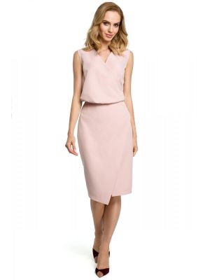 Rochie roz deschis, midi, cu aspect petrecut poza 0