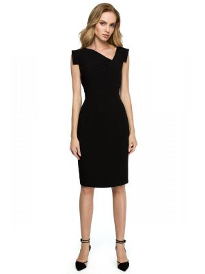 Rochie eleganta, cambrata pe corp, neagra poza 0