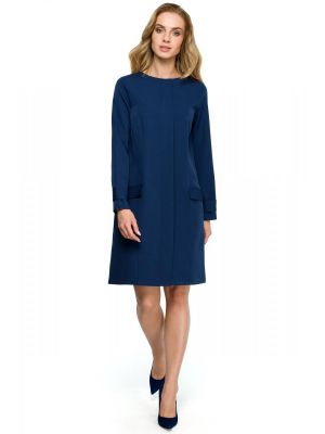 Rochie cu croiala in A, de culoare neagra poza 0