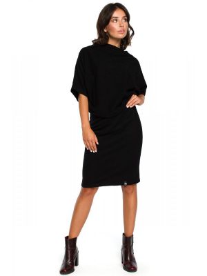 Rochie cu aspect din doua piese, neagra poza 0