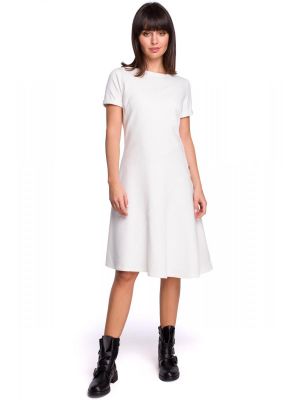 Rochie midi, lejera, de culoare alba poza 0