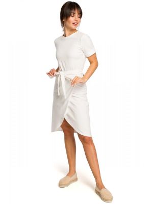 Rochie de culoare alba, cu cordon poza 0