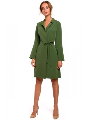 Rochie kimono, office, de culoare verde poza 0