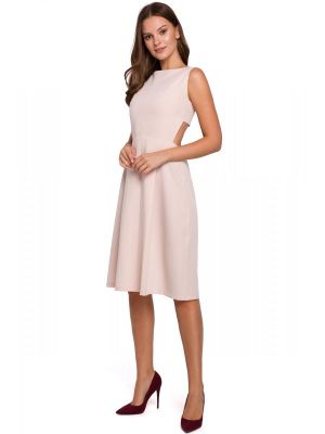 Rochie bej, sic si eleganta, decupata la spate poza 0