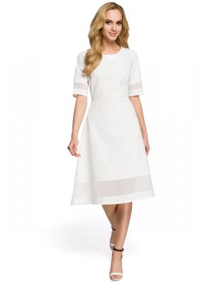 Rochie sic, midi, de culoare alba poza 0