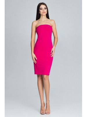 Rochie moderna, de culoare fuchsia, fara maneci poza 0