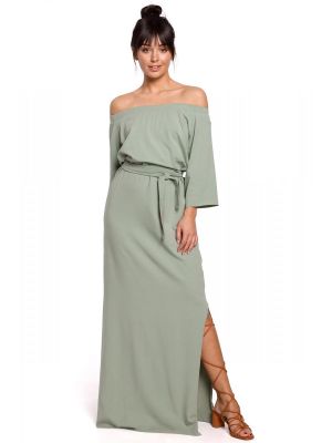 Rochie moderna, lunga, de culoare verde poza 0