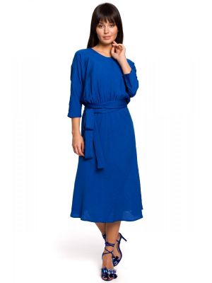 Rochie eleganta, de lungime medie, de culoare albastra poza 0