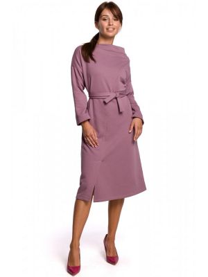 Rochie midi, de culoare lila, lejera poza 0