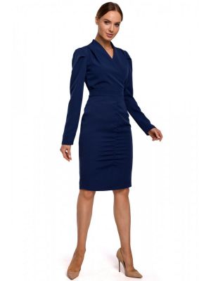 Rochie eleganta, de culoare bleumarin poza 0