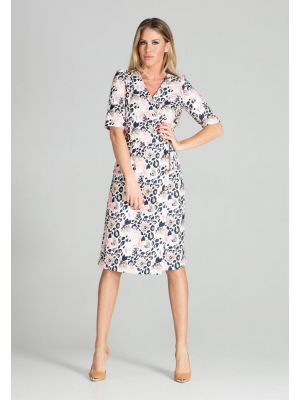 Rochie midi, imprimata modern, petrecuta poza 0