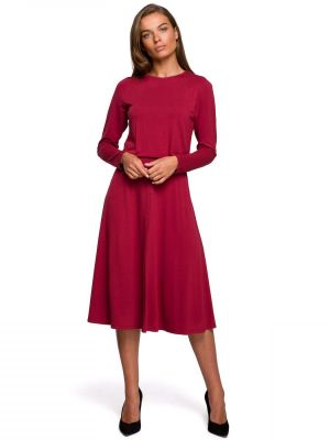 Rochie eleganta, midi, de culoare bordo poza 0