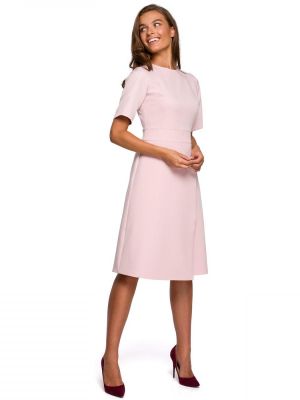 Rochie eleganta, de culoare roz, cu maneci scurte poza 0