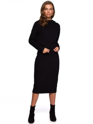 Rochie interesanta, midi, de culoare neagra poza 0