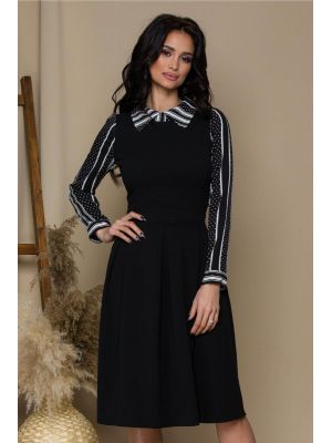 fro279753_negru_rochie-moze-neagra-cu-buline-si-dungi-pe-guler-si-maneci.jpg