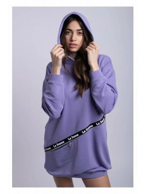 Rochie LaDonna lila tip hanorac cu gluga poza 0