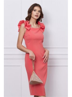 Rochie Moze somon cu volanase poza 0