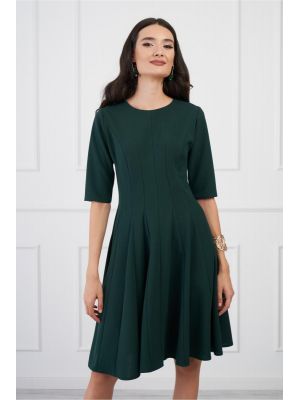 Rochie DY Fashion verde clos cu maneci trei sferturi poza 0