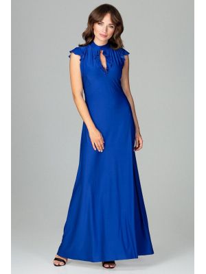 Rochie lunga eleganta, de culoare albastra poza 0