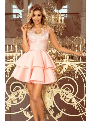 Rochie eleganta cu dantela si fusta dublustratificata poza 0