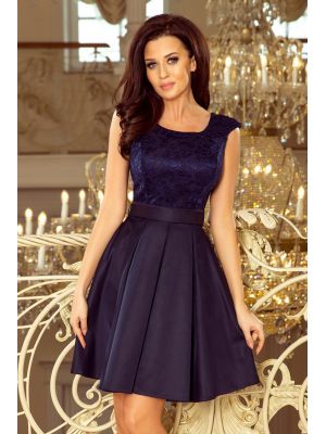 Rochie eleganta, de culoare bleumarin, scurta poza 0