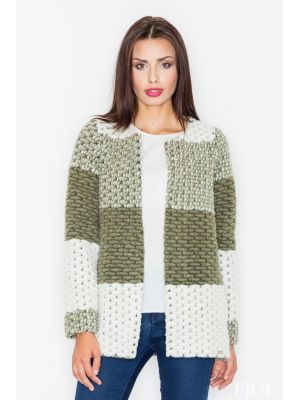 Cardigan gros in nuante de kaki poza 0