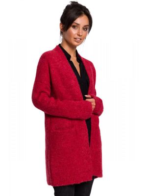 Cardigan pufos de culoare fuchsia poza 0